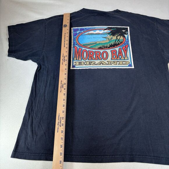 Vintage California Morro Bay Beach Coconut Graphic Tee Size XL Single Stitch - Picture 8 of 9